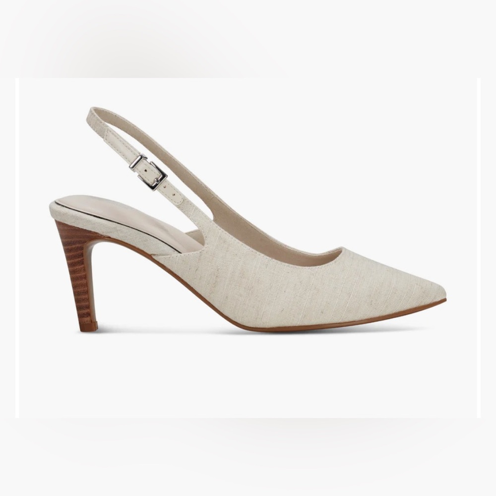 Rockport Jolie Total Motion Slingback Pumps in Light Natural Linen